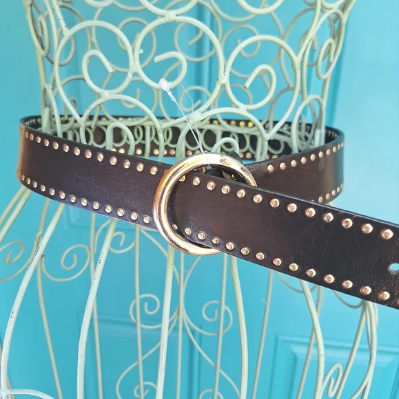 Accessories | Genuine Italian Leather Studded Belt Womens  display picture 1